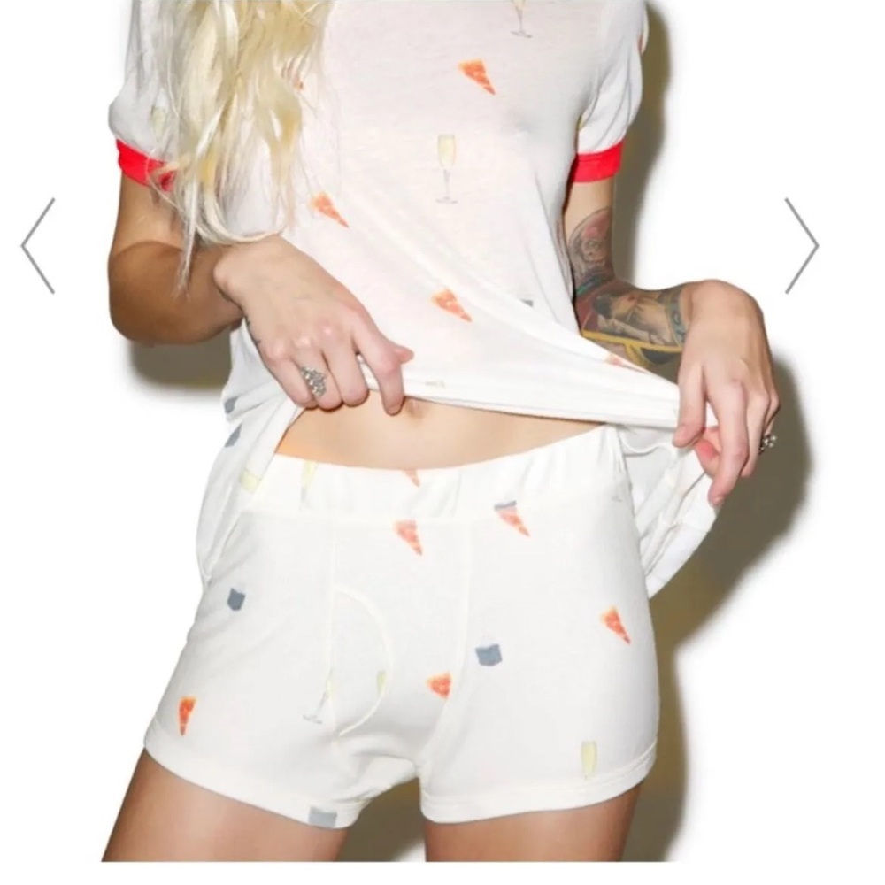 Wildfox Dinner For One Sheer Tee NWT
